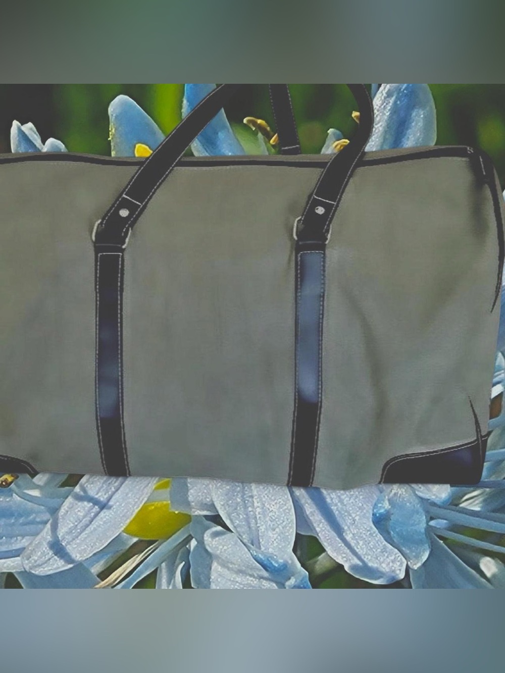 New with Tags Celadon green micro suede duffle